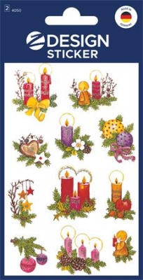 Matrica, papír, 2 ív, 76x120 mm, AVERY ZWECKFORM, "Z-Design No.4050", díszes fenyőágak