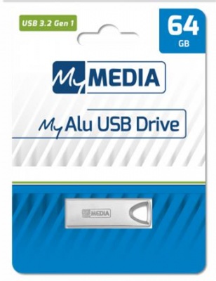 Pendrive, 64GB, USB 3.2 Gen1, alumínium ház, MYMEDIA "Alu" (by VERBATIM)