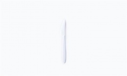 Kés, műanyag, többször használatos, 18,5 cm, 50 db "Venus", fehér